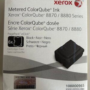 NEW IN BOX METERED COLOR CUBE INK XEROX 6 x black 8870 - 8880